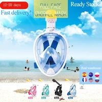 6 colors scuba diving mask full face snorkeling mask underwater anti fog snorkeling diving mask for swimming spearfishing dive