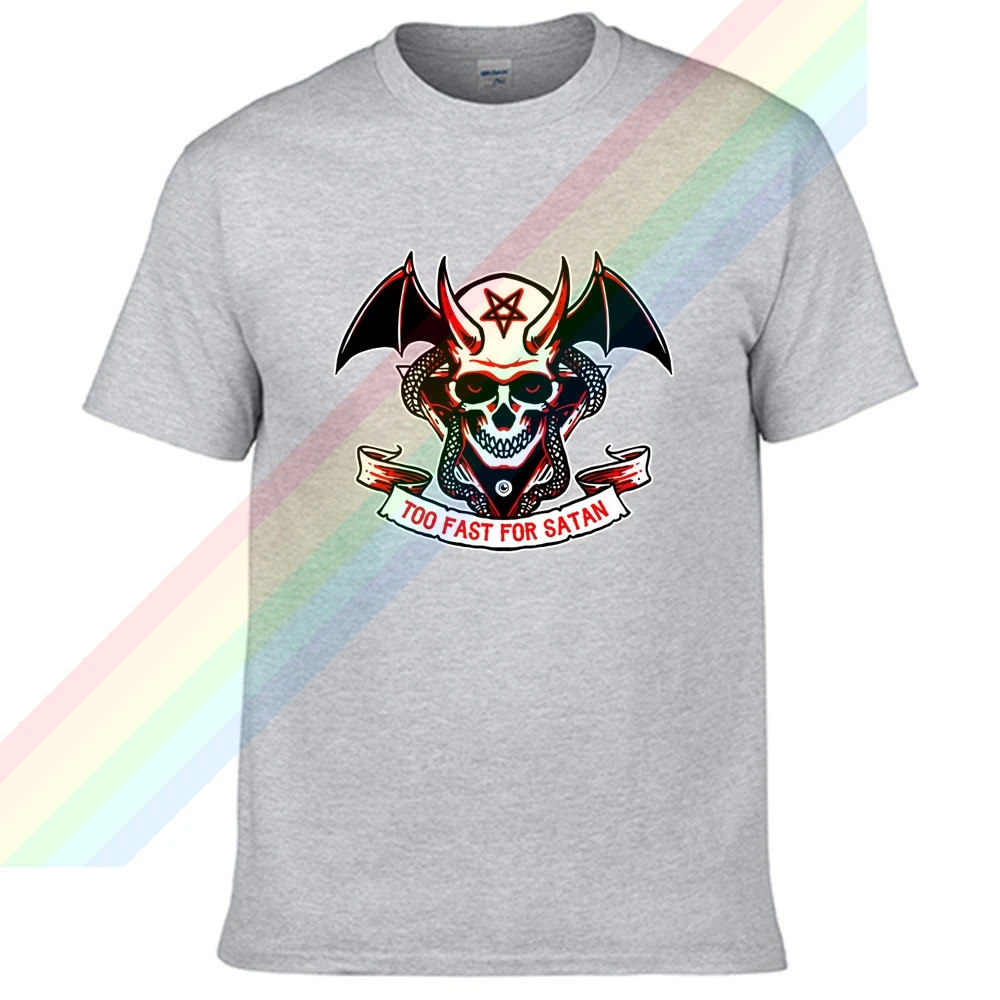 Футболка мужская с принтом сатаны черепа зла бога смерти брендовая футболка