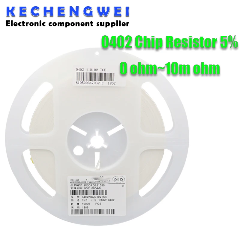 

10000pcs full reel 0402 smd chip resistor resistors 0R-10M 1/16W 5% 4.7R 39R 360R 3K9 36K 360K 0R 10R 100R 1K 10K 100K