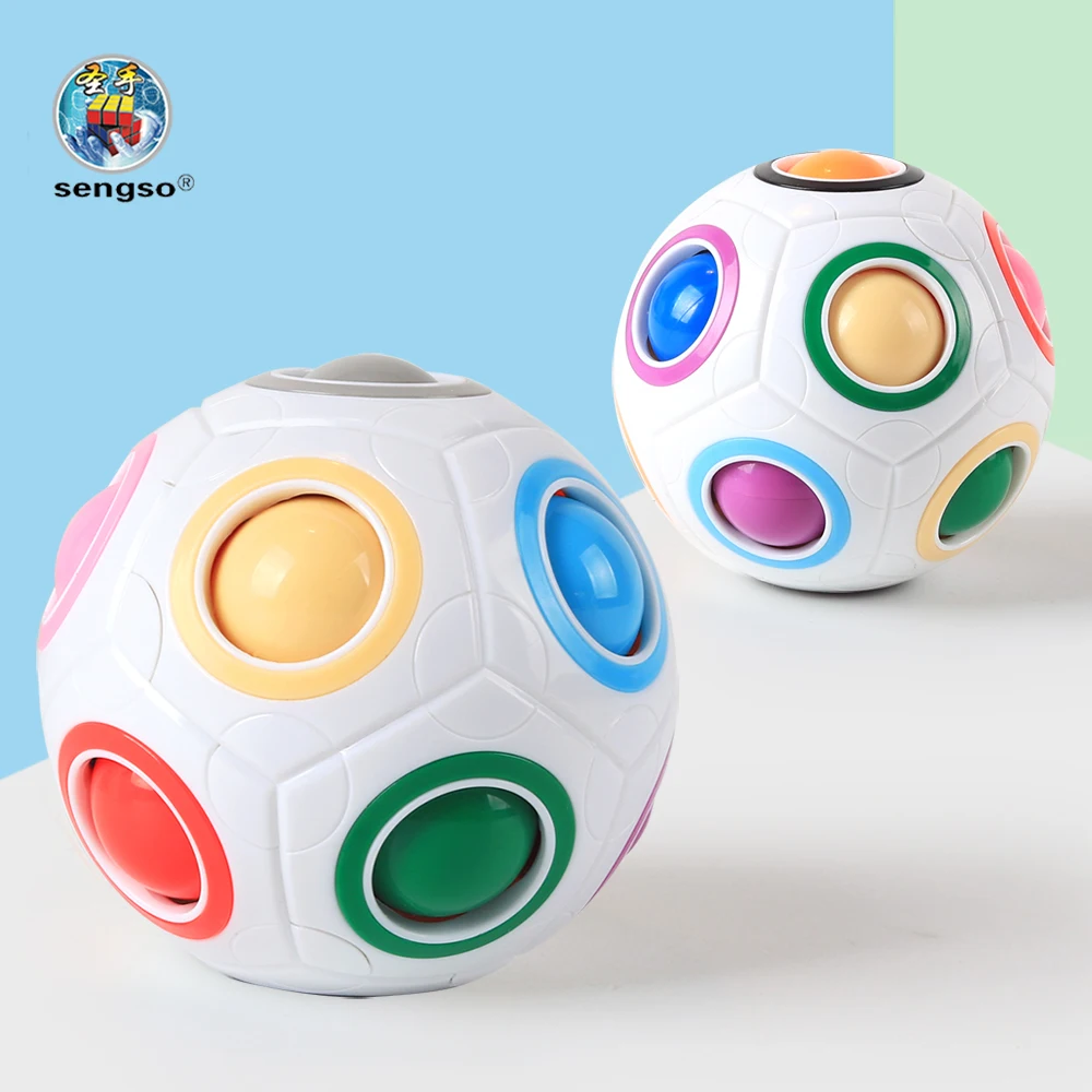 

Genuine Sengso Magic Cube Rainbow Ball Puzzle Football Magico Cubo Kids Puzzle Learning Toys Adult Children Decompression Toys