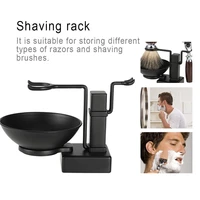 black 2 in 1 shaving stand shaving soap bowl set male facial cleaning tool shaving tools bathroom decoration the stand