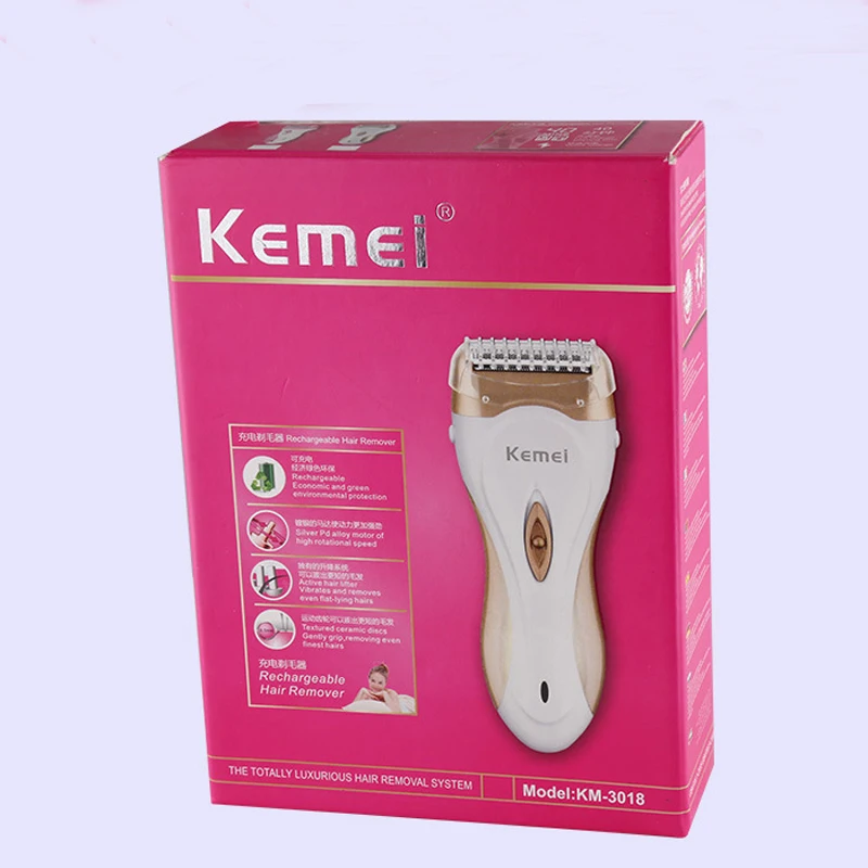 

Kemei washing men and women electric local gold rechargeable shaver KM-3518 full body hair remover painless hair removal