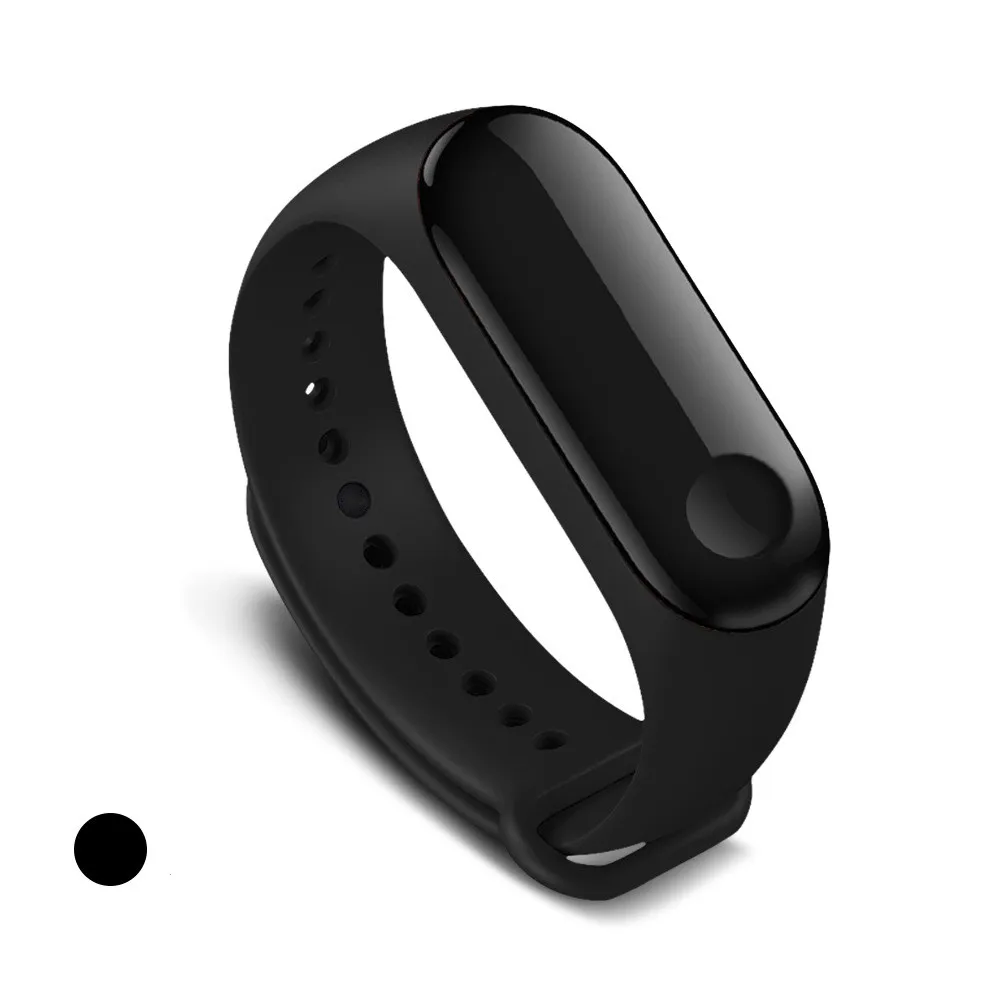 Ремешок силиконовый для часов Miband 4 3 спортивный водонепроницаемый браслет