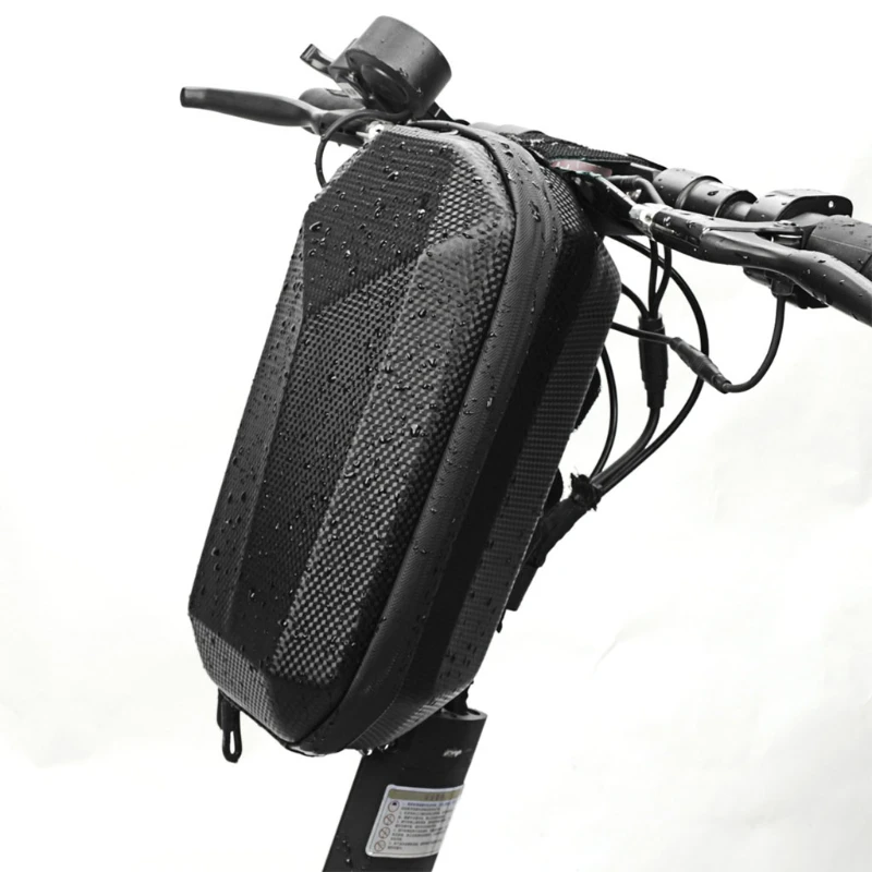 

Waterproof Bike Front Handlebar Bag Large Capacity Thicken Hard Shell Anti-shock Pack Carbon Pattern Bicycle Cycling