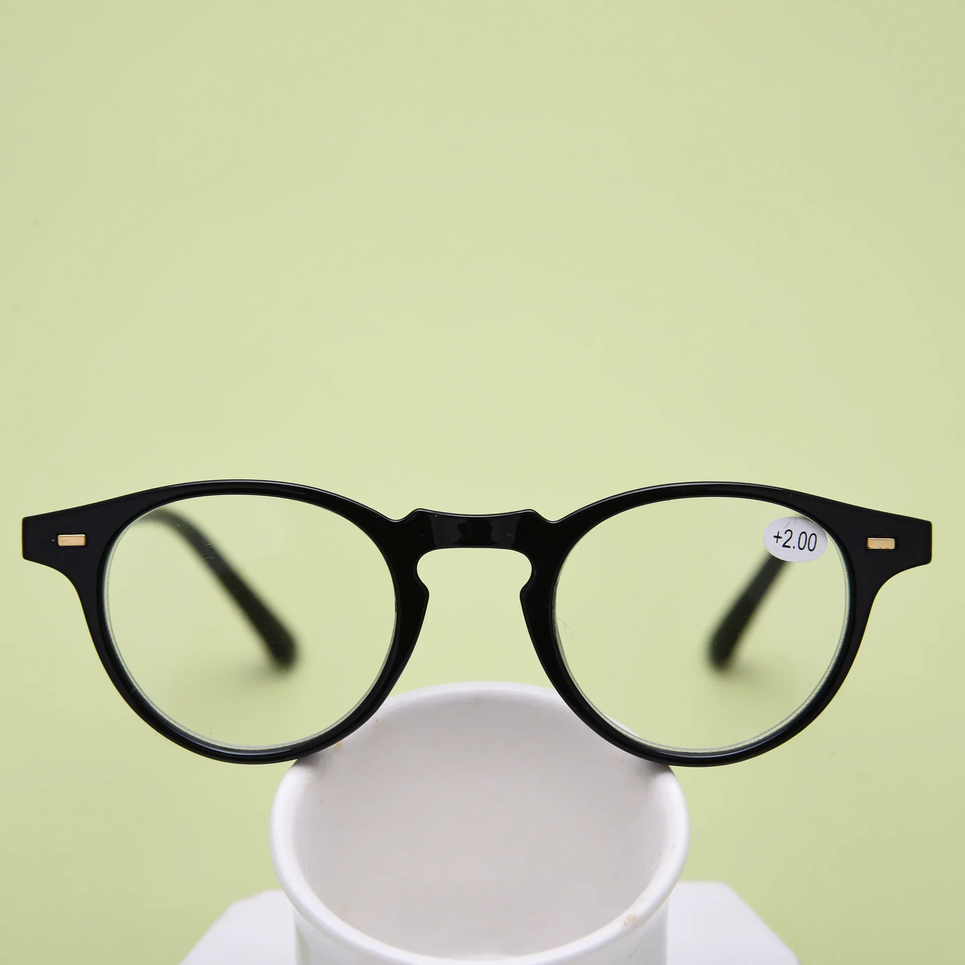 Очки для чтения мужские черные круглые пресбиопические ретро очки Быстрая