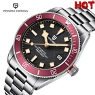 Часы мужские, механические, водонепроницаемые, черные, 2021 м, из нержавеющей стали