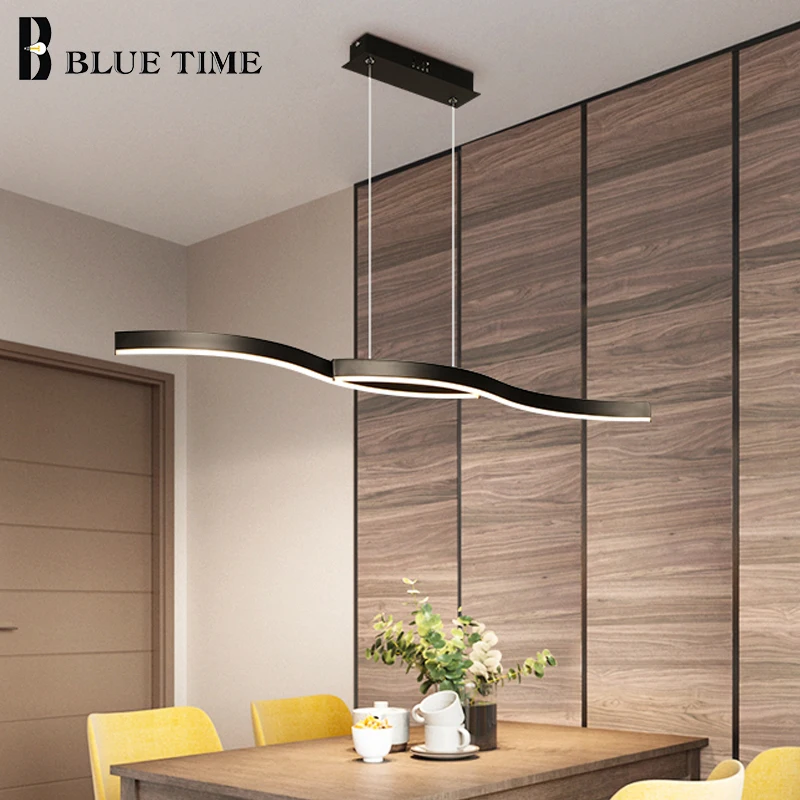 Modern Led Chandelier Lighting For Living room Dining Kitchen Acrylic Home 120 100cm Luminareis Black&ampWhite | Лампы и освещение