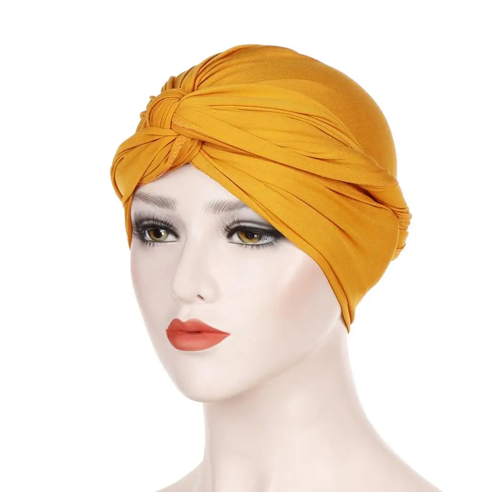 

Fashion Muslim Hijab Turban Caps For Women Solid Headwraps Cap Stretch Milk Silk Headband Turban Femme Musulman Headscarf Hat