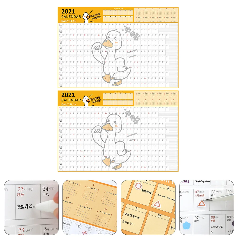 

1 Set of 2PCS Creative Desktop Tabletop Calendar Calendar