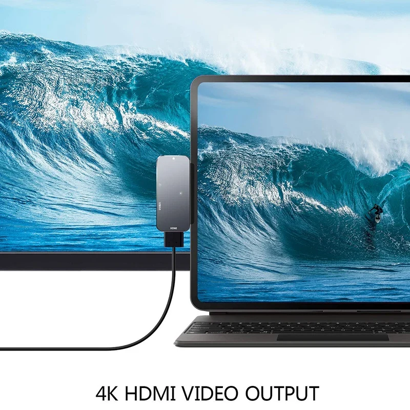 

USB C Hub for iPad Pro 11/12.9 2020/2018 Adapter,4-In-1 Adapter with Aux 3.5mm Headphone Data Jack