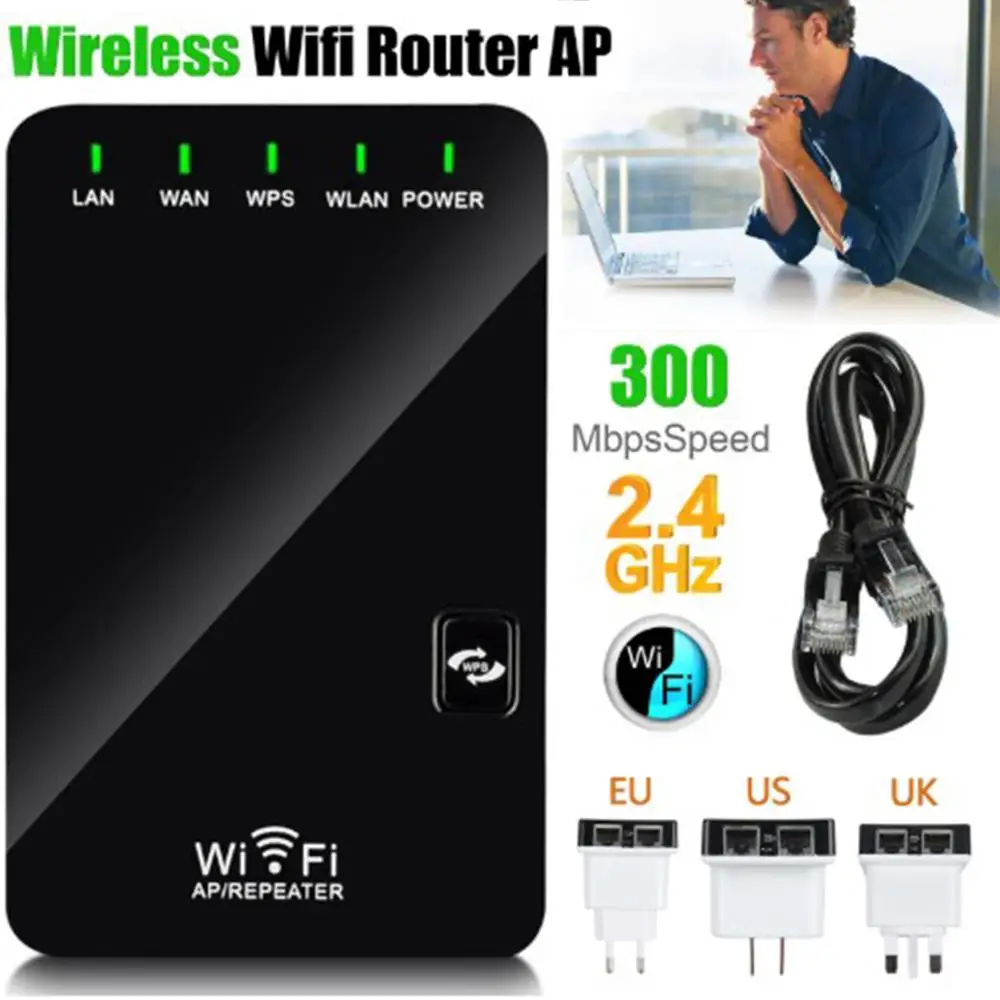 300 Мбит/с расширитель беспроводной сети Wi Fi усилитель сигнала Mini ретранслятор
