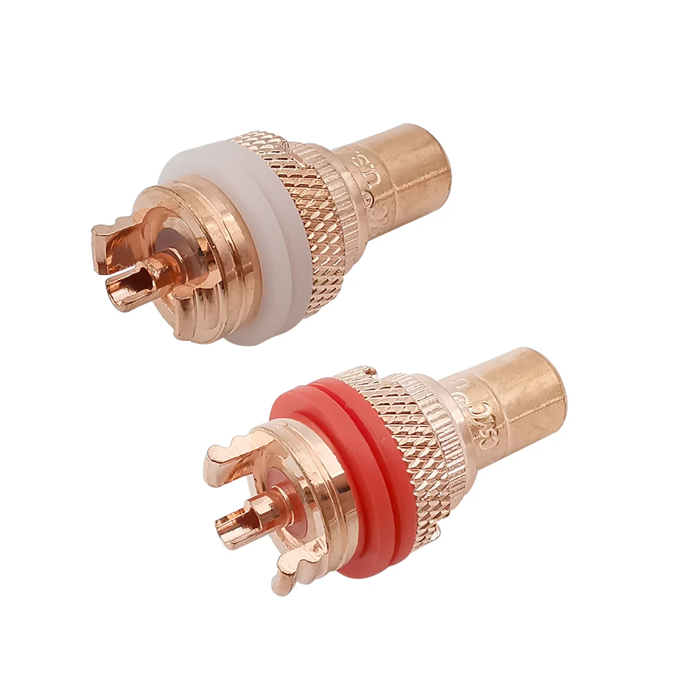 Шасси RCA с медным покрытием и гнездом, Hi-Fi соединитель для CMC, Аудиоразъемы 32 мм, Amp, AV, вход для видеосигнала, RCA разъем, 1 пара