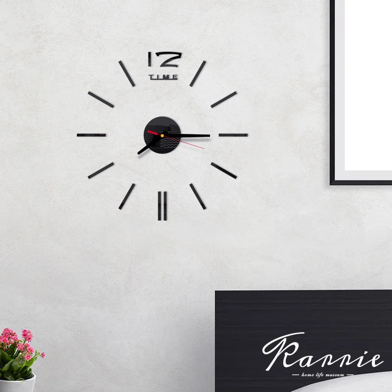 Новинка 2020 часы настенные 3d акриловые зеркальные наклейки сделай сам украшение