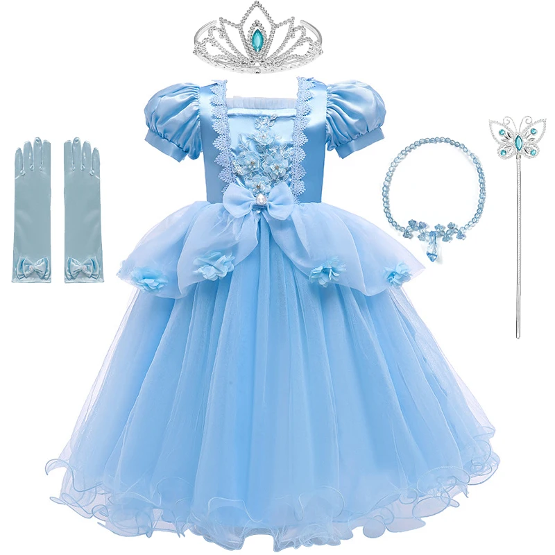 Платье принцессы Золушки для девочек Детские платья Рождественский костюм
