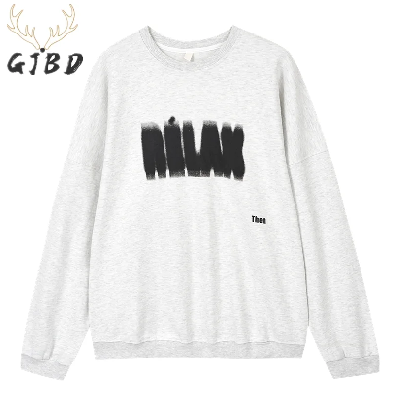 Свитшот женский с круглым вырезом худи надписью пальто уличная одежда в стиле