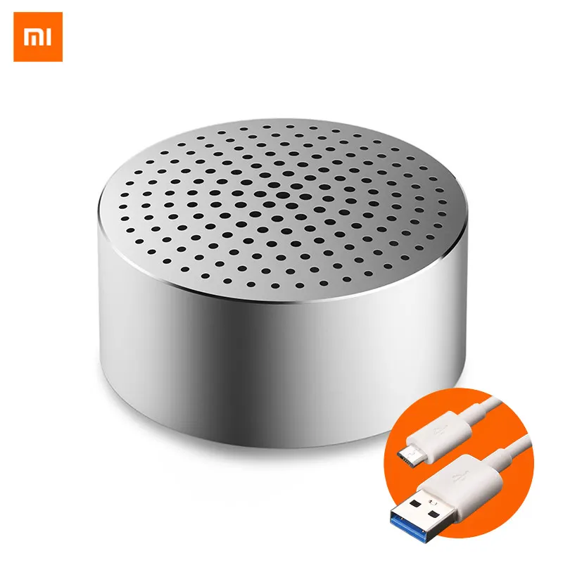 Xiaomi Мини стерео Bluetooth портативный динамик с микрофоном Водонепроницаемая беспроводная гарнитура Bluetooth Mp3 музыкальный плеер динамик - Цвет: SilverWithCable