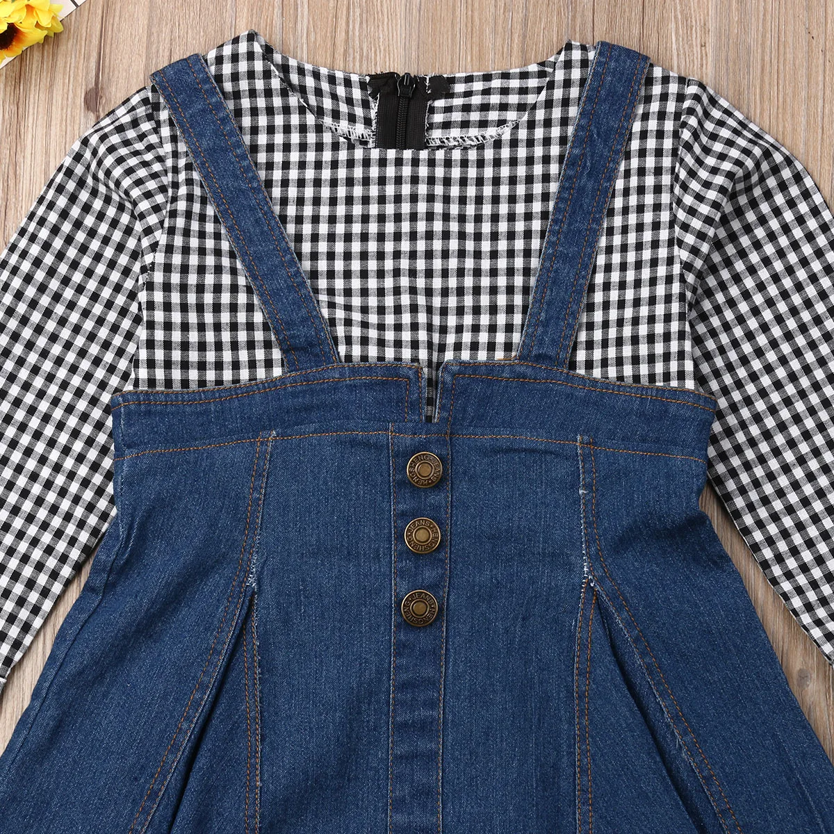 Женское платье принцессы 2019 клетчатое джинсовое в полоску с длинным рукавом