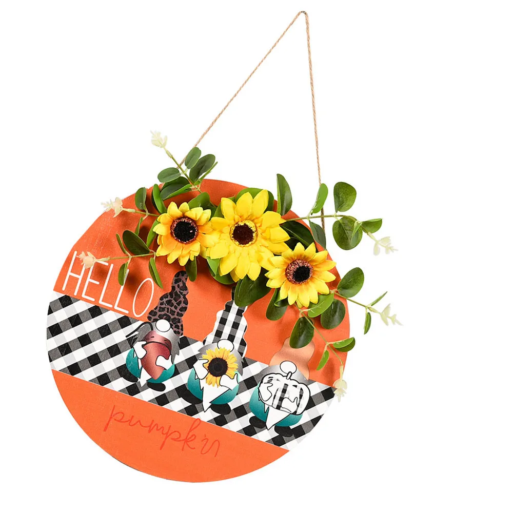 

1Pc Harvest Day Sunflower Pendant Delicate Welcome Board Home Hanging Decoration