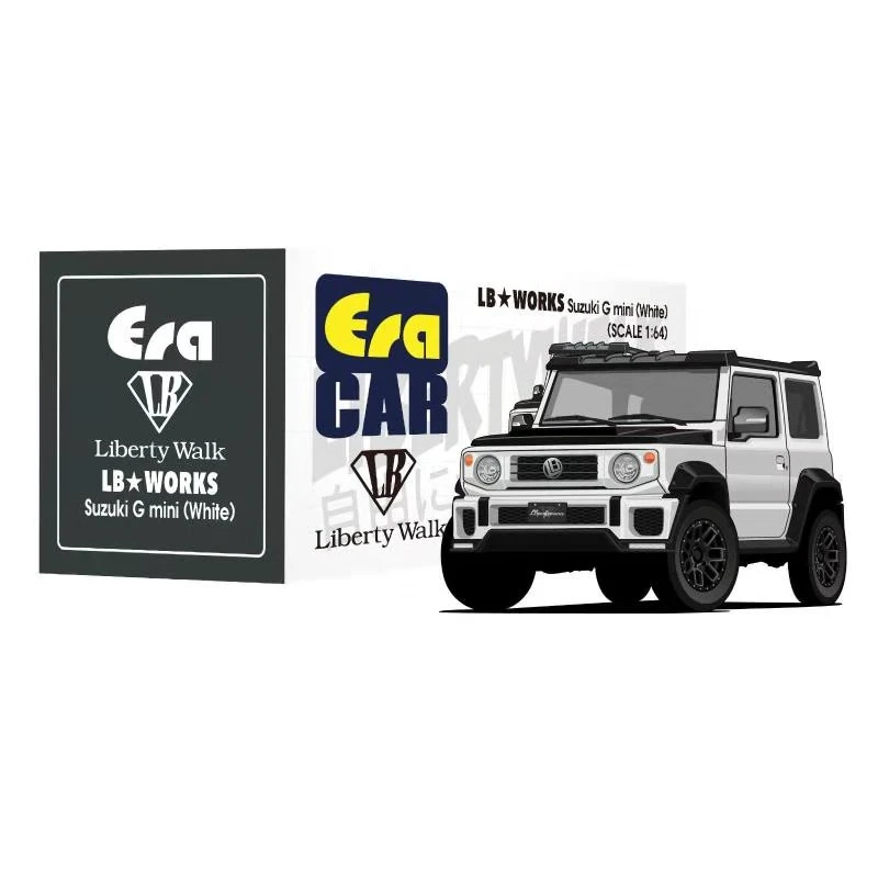 Автомобиль Era 1:64 фунта Liberty Walk Suzuki G mini Jimny литая модель автомобиля|Наземный