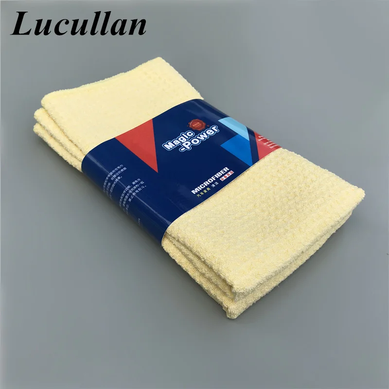 Lucullan Magic Мощность супер поглощающей Вафельная Ткань 30X40 см 380GSM микрофибровое полотенце для Стекло Краски и интерьера
