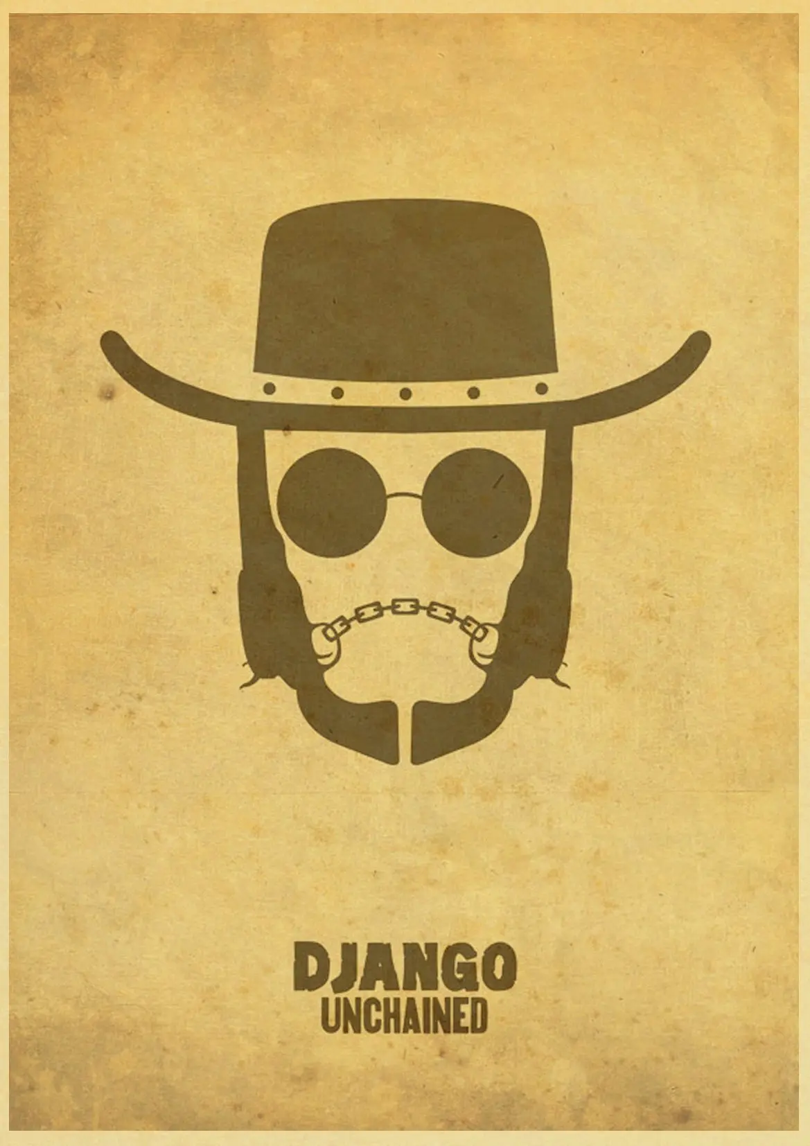 

classic movie Quentin Tarantino film Django Unchained Retro Poster Vintage poster Wall Decor For Home Bar Cafe