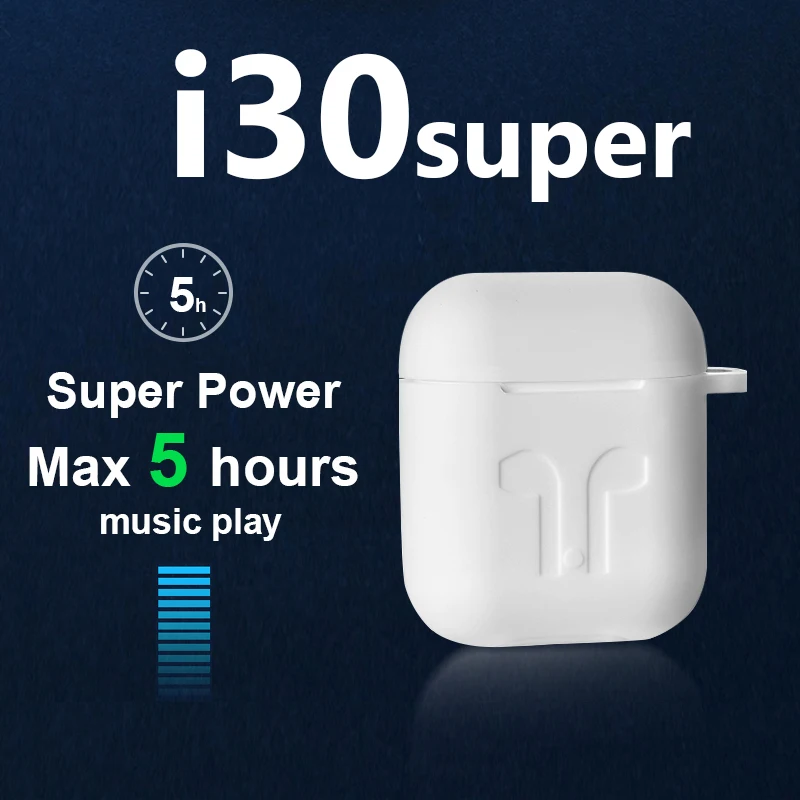 I30super Super power 5h беспроводные наушники 6D Super Bass Bluetooth 5,0 наушники i30 tws не W1 чип twsi30
