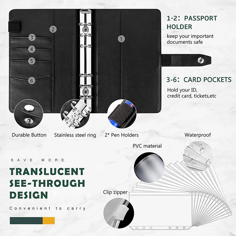 Органайзер для денег наличных денежных конвертов бюджетных целей бумажник