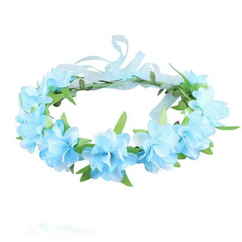 

2pcs Red Blue Children Adult Headgarland Girls Women Flower Loop For Mermaid Tail Princess Party Cosplay