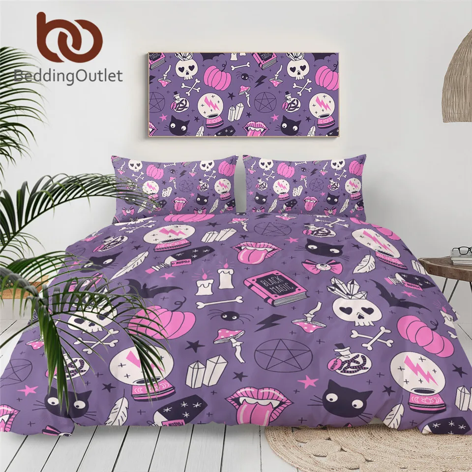 BeddingOutlet черный волшебный Комплект постельного белья Witchcraft покрывало с