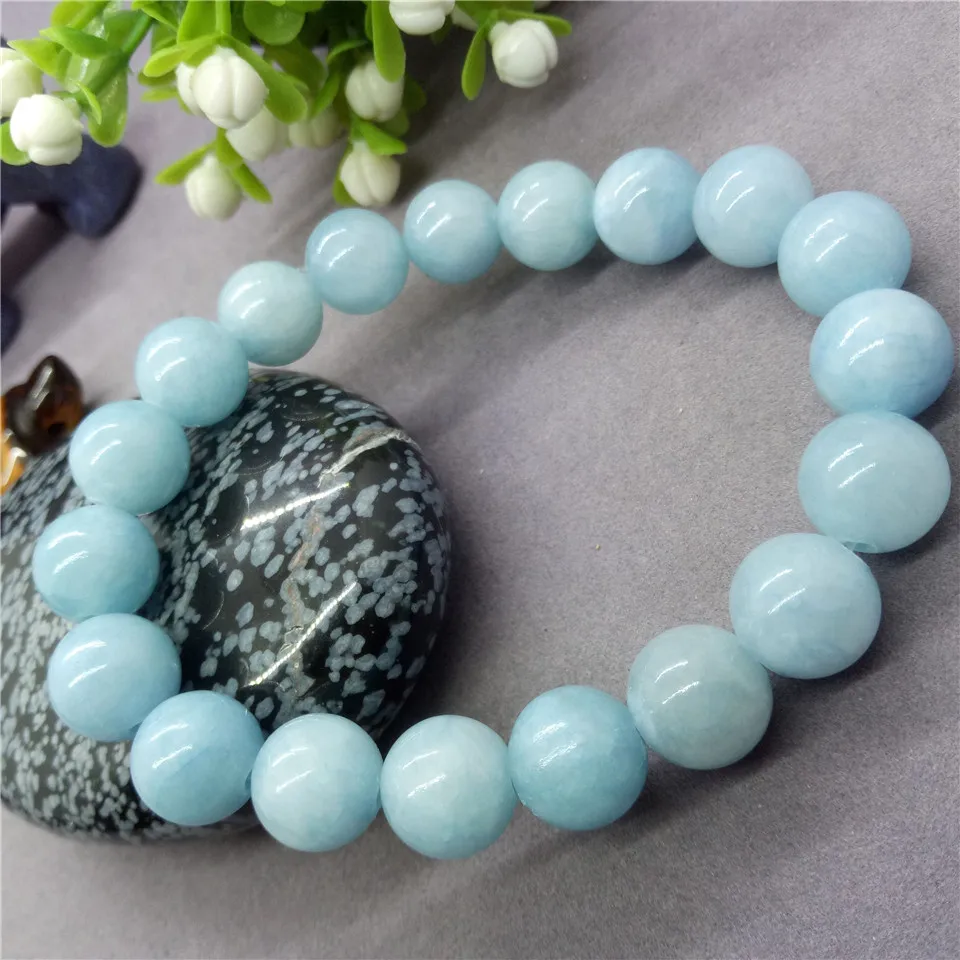 Синий желтый нефритовый Халцедон бусы Браслеты &amp амулеты ручной работы оптовая