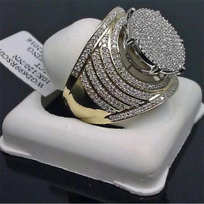

Fashion Trend Exquisite Full Inlaid Zircon Ring Female Anniversary Party Party Holiday Birthday Gift Jewelry Jewelry Wholesale