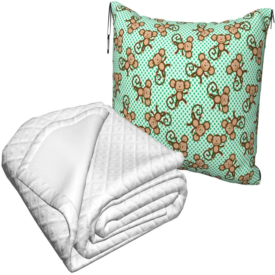 Preço Macaco Criança Viagem Travesseiro Cobertor Dois-em-um Mochila Cinta E Compacto Avião Saco Cintura Suporte 60x43 Polegadas