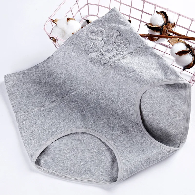 Хлопковые женские трусы размера плюс нижнее белье с высокой талией женское