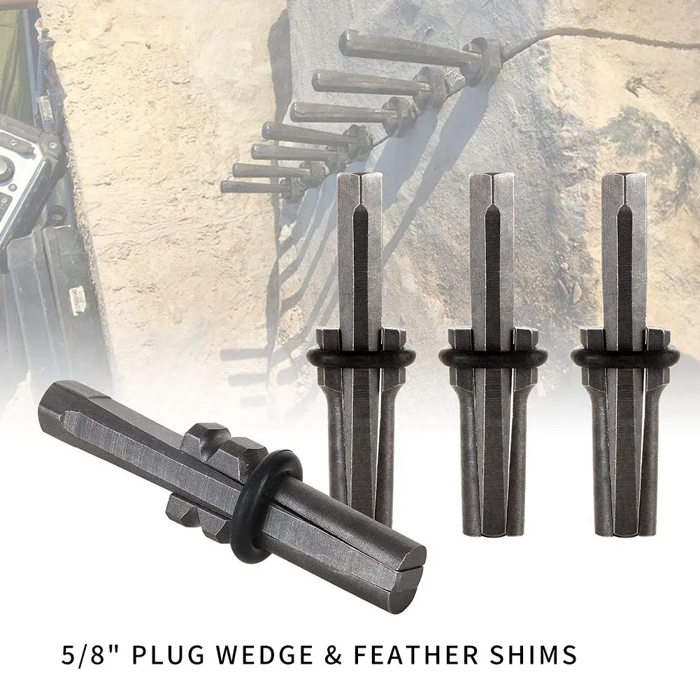 10 шт./набор 5/8 дюймов каменный сплиттер клинья перо прокладки бетона Рок камень