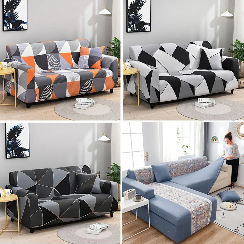 

Living room sofa cover printed stretch sofa cover corner sofa cover combination chair cover chair cover decoration 1/2/3/4 seat