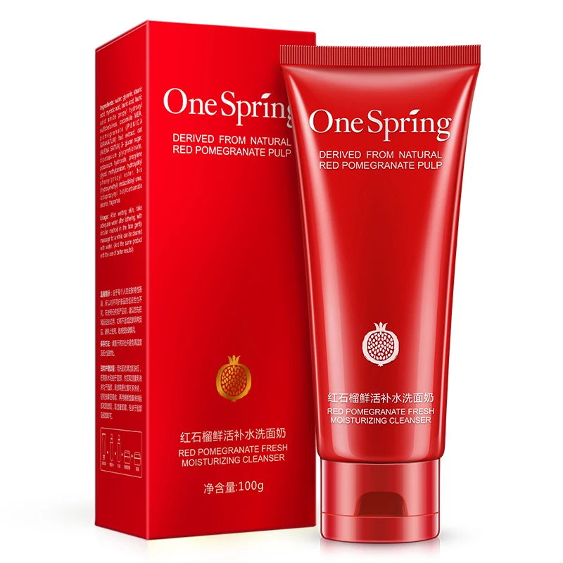 

Moisturizing cleanser Red pomegranate Deep cleansing Nourish skin oil control Cleans skin dirt oil control cleaning tools