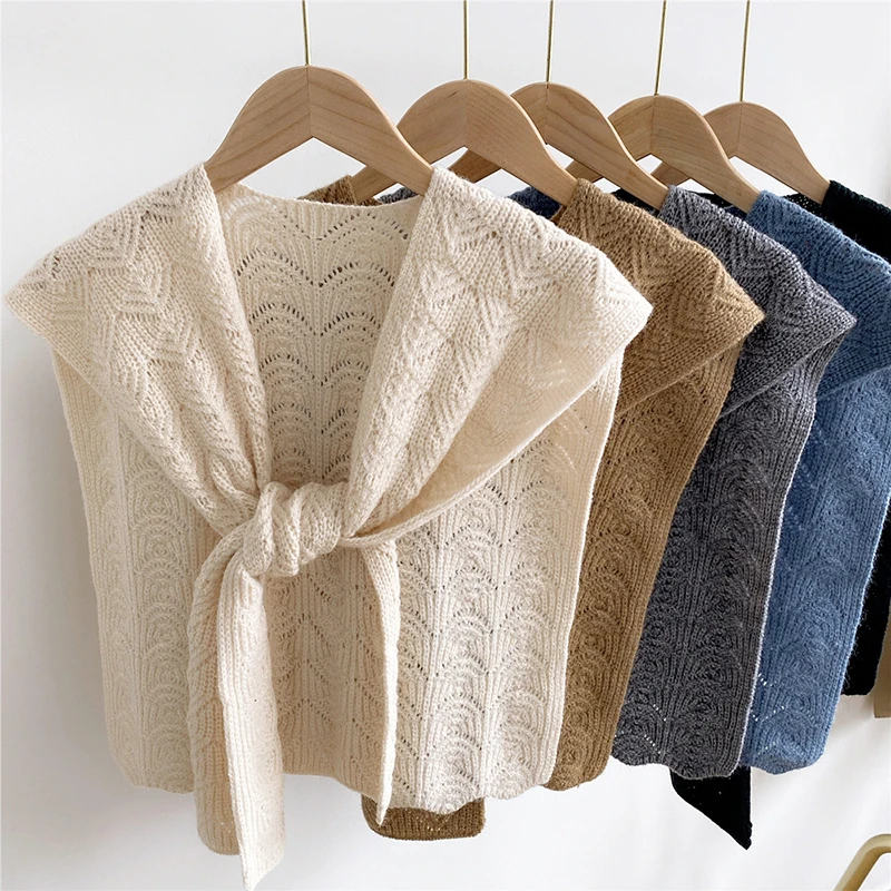 

2021 New Winter Scarf Knitted Cashmere imitation triangle towel Women Pashmina Warm Lady Shawl Scarf Autumn Blanket Scarf