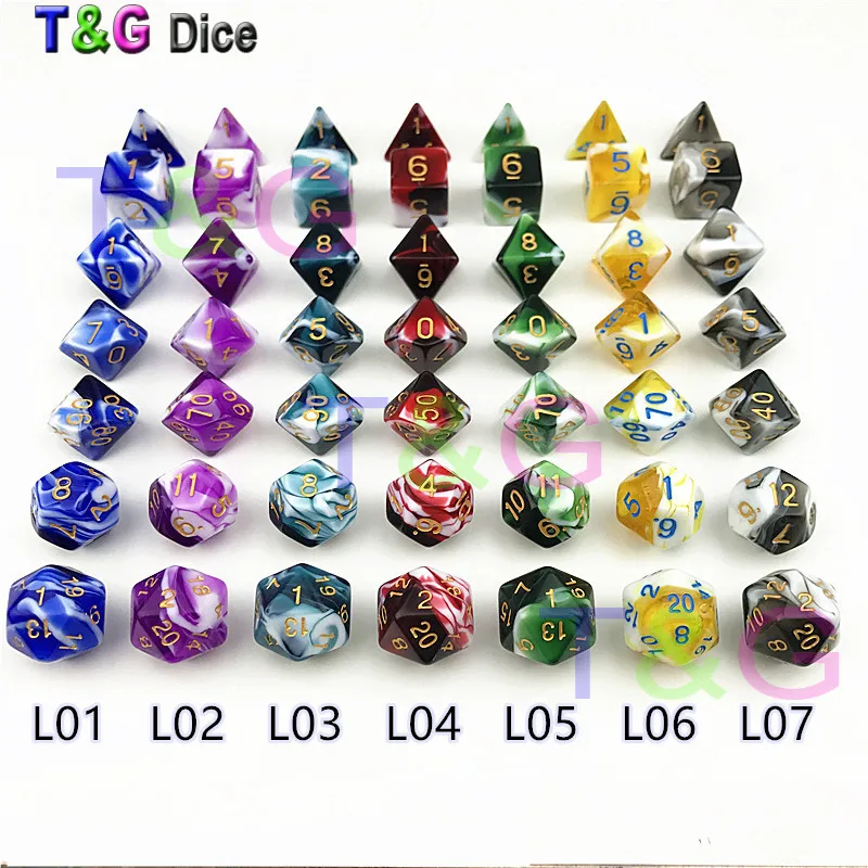 Новый прозрачный зеленый и белый цвет игральные кости D4 D20 игра DND|colored dice|dice colorwhite