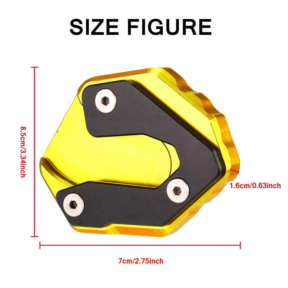 

Motorcycle Kickstand Tracer Kick Stand Plate Modified Foot Support Foot Pad for Yamaha MT-09 FZ-09 XSR900 TRACER 900 GT