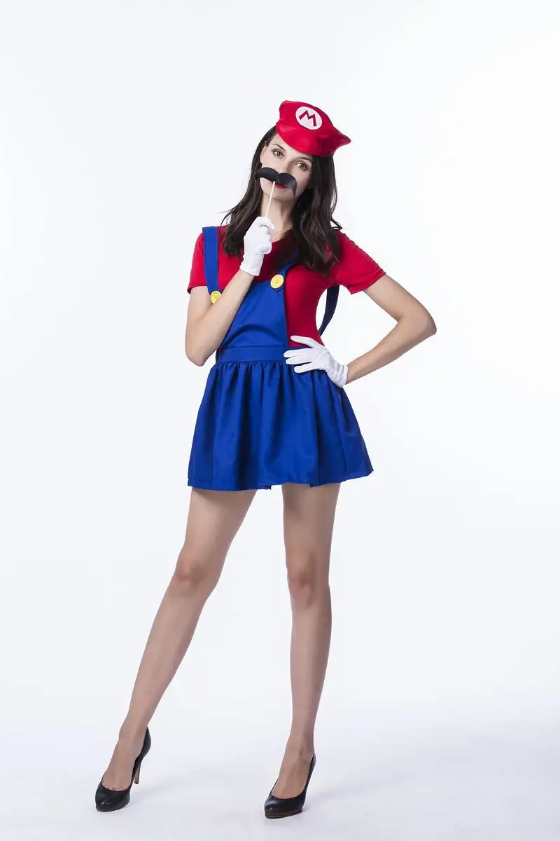 Костюм Аниме для косплея на Хэллоуин одежда родителей и детей ролевых игр Марио |