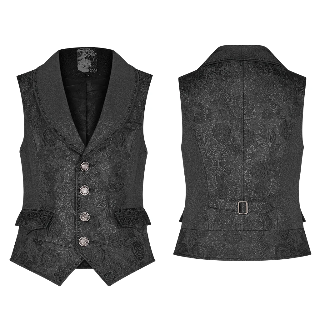 PUNK RAVE Men Gothic Victorian Style Short Jacket Fashion Evening Party Gorgeous Steampunk Vest | Мужская одежда