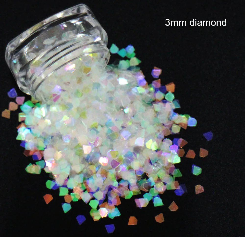24 разные формы блестками выбор переливчатая Радуга блестящие ломтики 3D дизайн