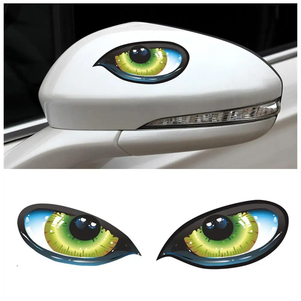 Универсальные 2 шт. стерео светоотражающие 3D кошачьи глаза наклейки для
