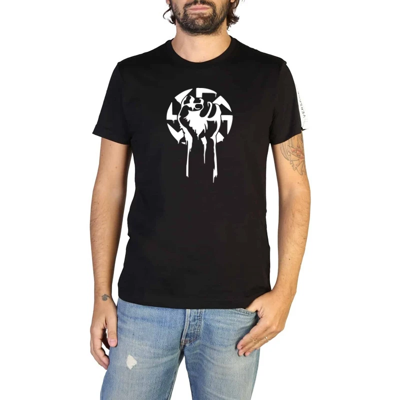 HT0159# Славяне футболка мужская майка черная топ летняя мода прохладно шею с