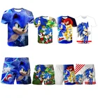 Футболка и штаны для мальчиков и девочек, с коротким рукавом