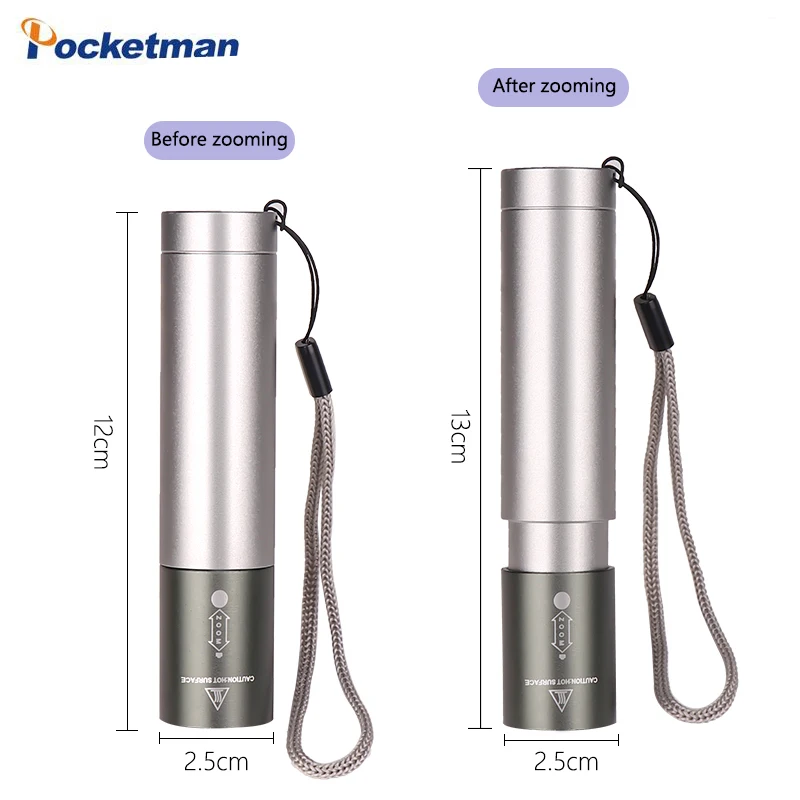 

Светодиодный фонарик T6 с зумом, прогулочный яркий фонарь для кемпинга, практичный маленький подарок, для ввода/вывода из USB