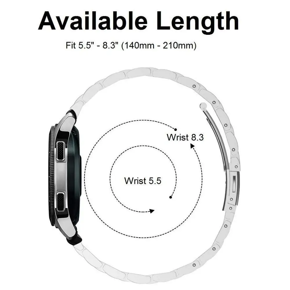 20 мм 22 мм браслет из нержавеющей стали ремешок для samsung Galaxy watch(46 мм 42 мм) gear S3 Frontier/классический сменный ремешок для часов