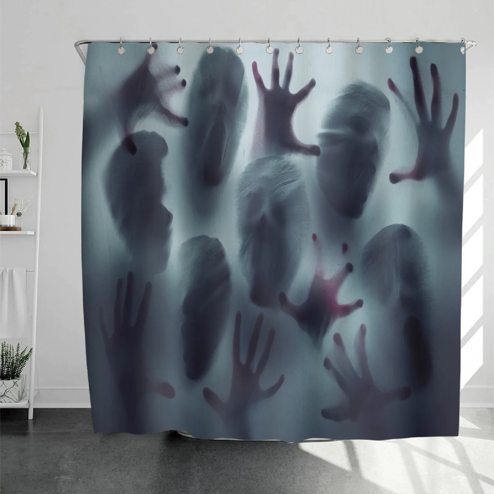 Halloween Shower Curtain Window Curtains Horror Bloody Hands Bathroom For Decor 180*180cm G2 | Дом и сад