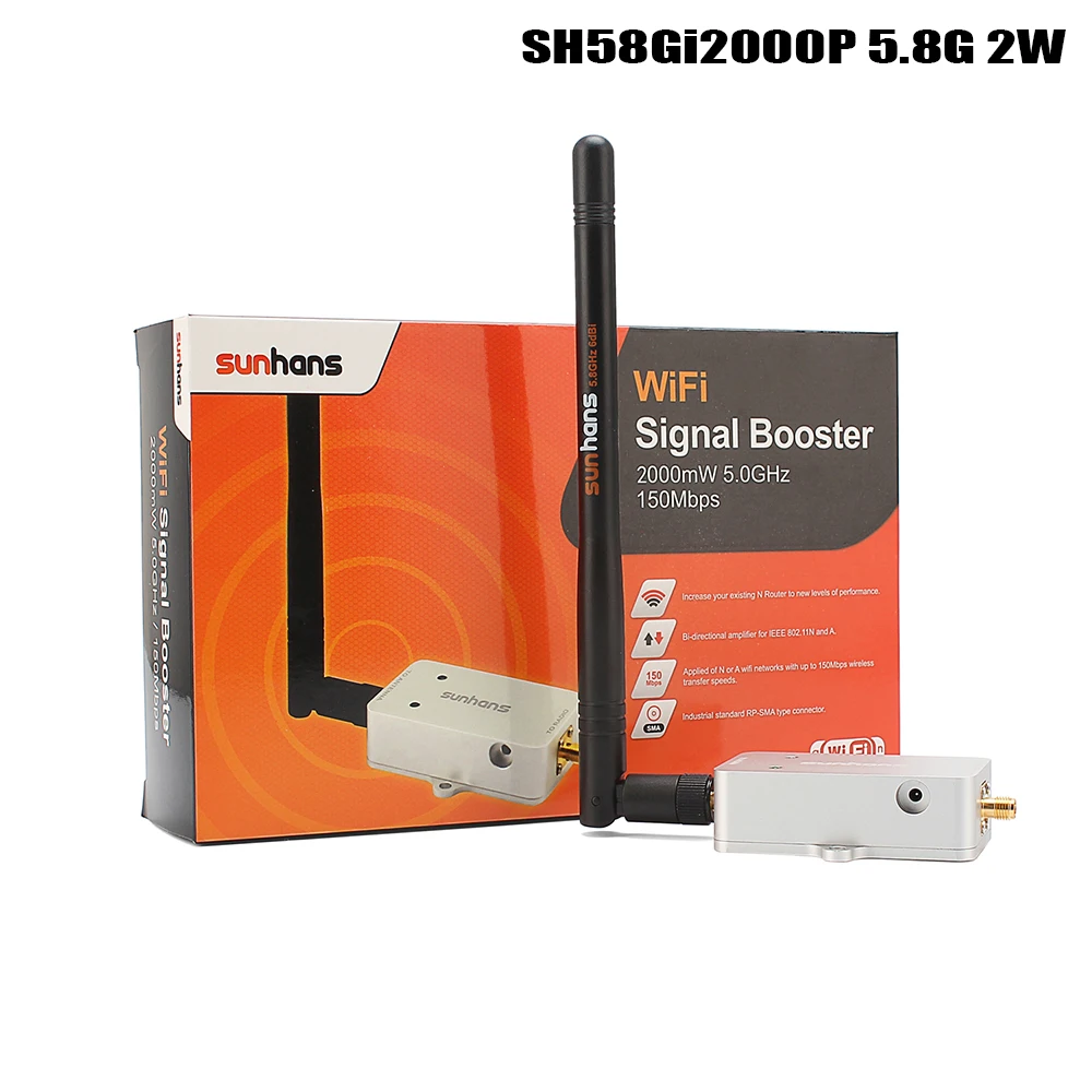 Sunhans SH58Gi2000P 5,8 Г 2 Вт wifi усилитель сигнала 2000 МВт 5,0 ГГц 150 Мбит/с для дома/офиса wifi усилитель сигнала