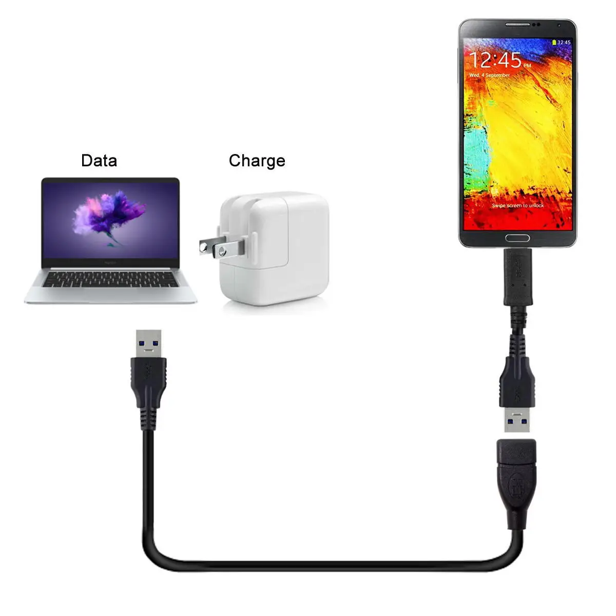 Кабель-удлинитель папа USB 3 0 Type-A-USB Type-A мама 20 см 5 Гбит/с | Электроника